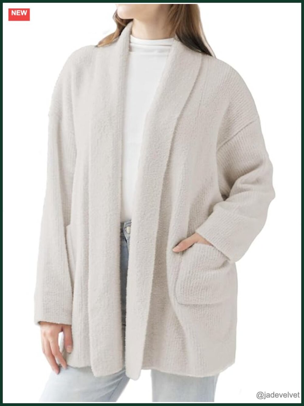 Ultra Soft Oversized Cardigan Sweater with Pockets Long Sleeve Ribbed Knit Open